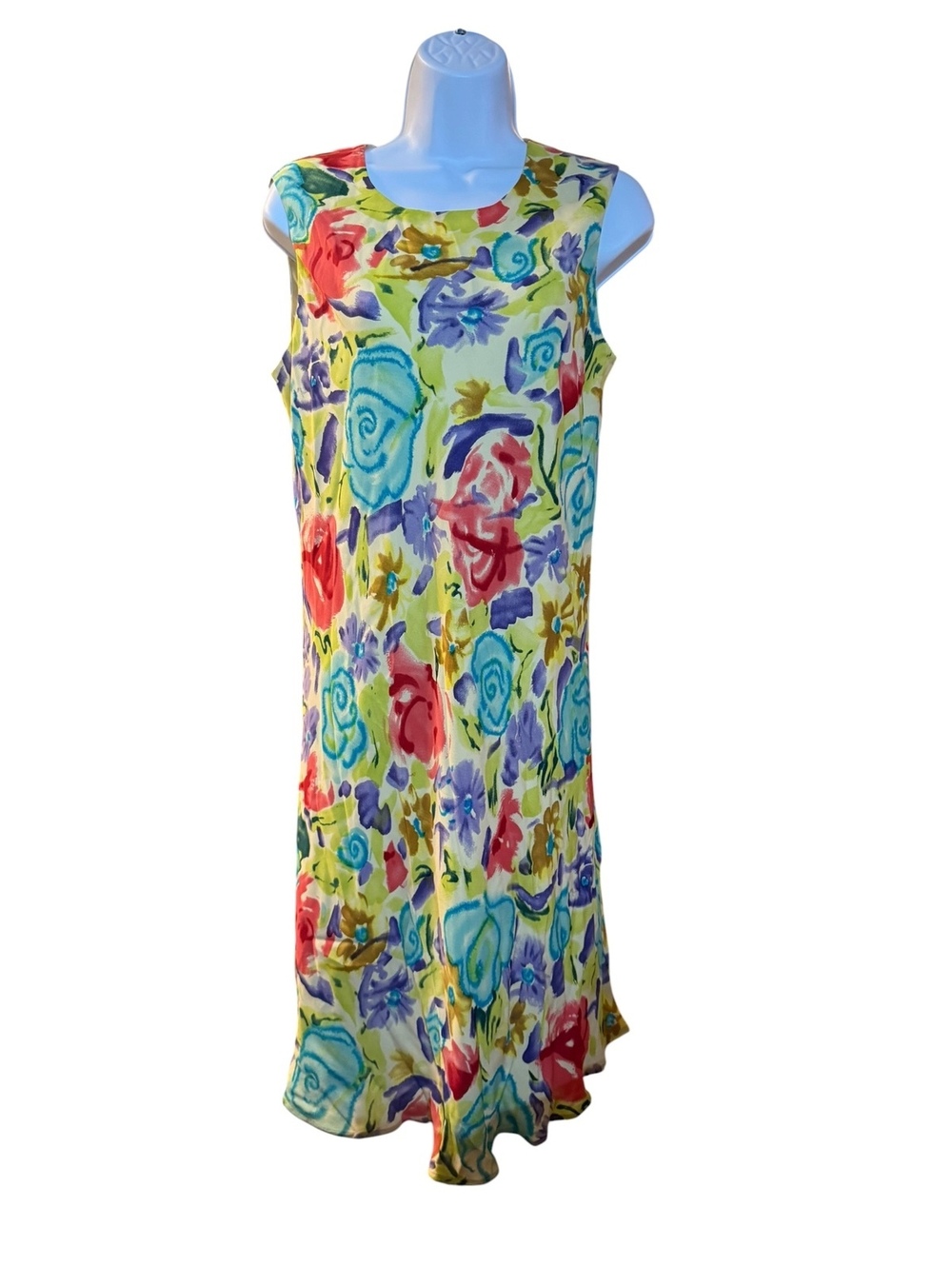 Andrea Viccaro Petites Silk Floral Sleeveless Dress